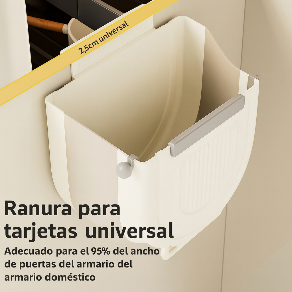 Cubo de Basura Plegable sin Taladro