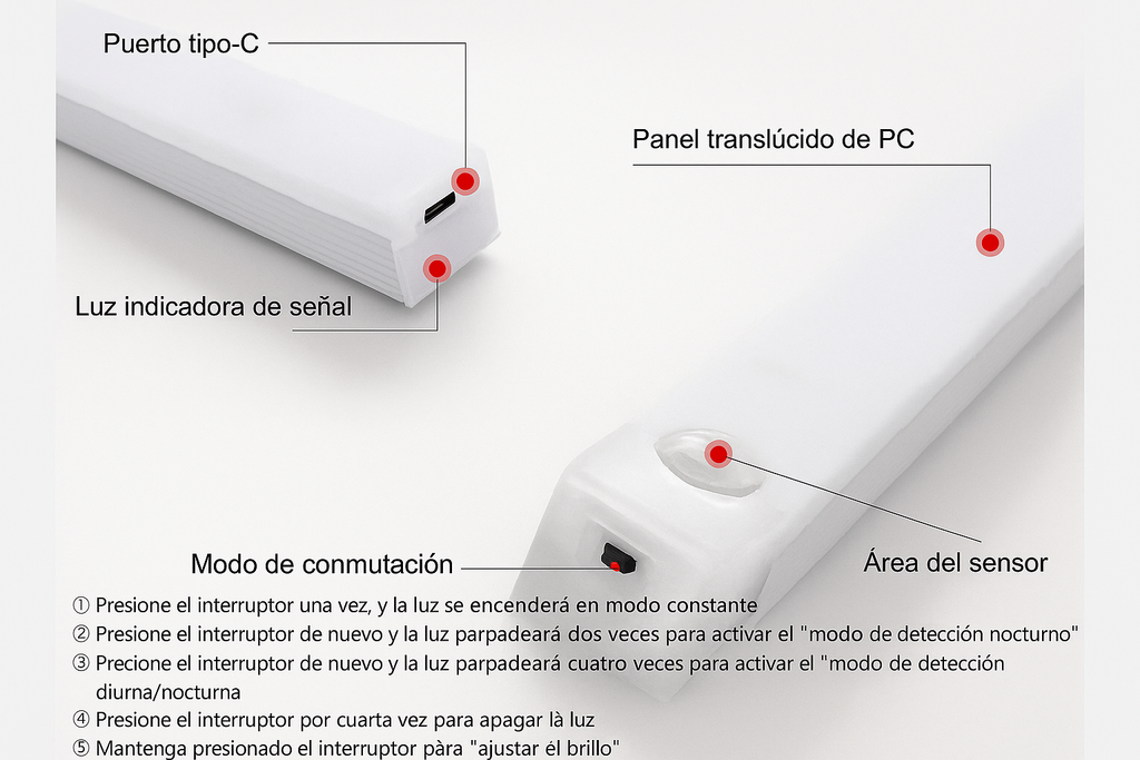 Luz LED con Sensor de Movimiento
