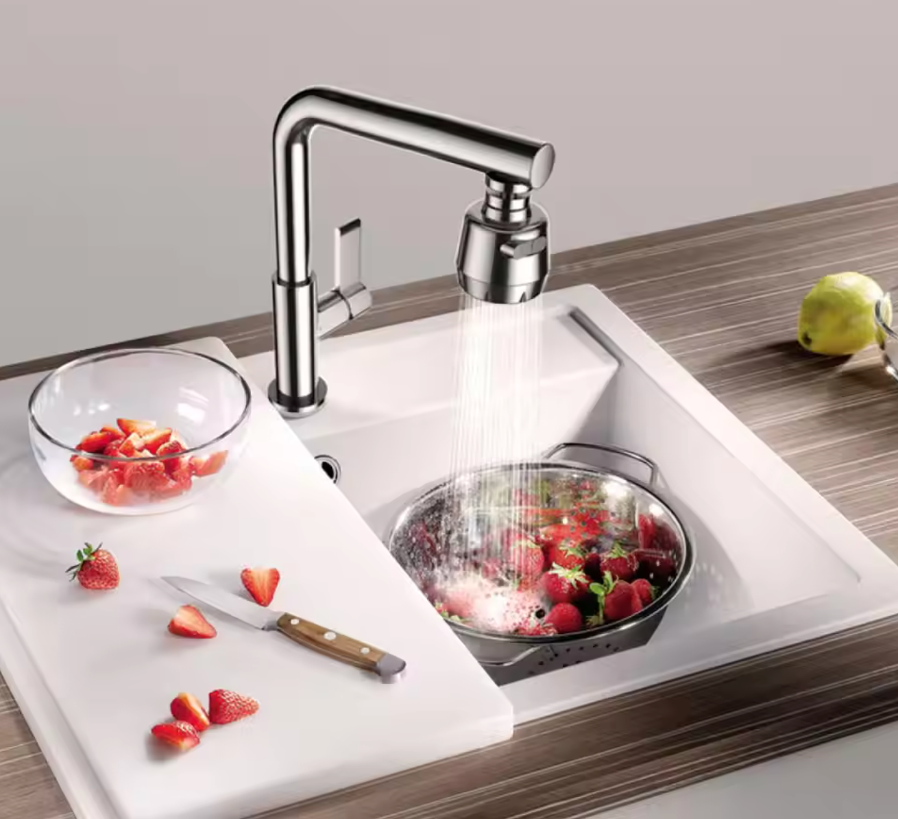 Extensor de Grifo Giratorio Inoxidable 2 modos