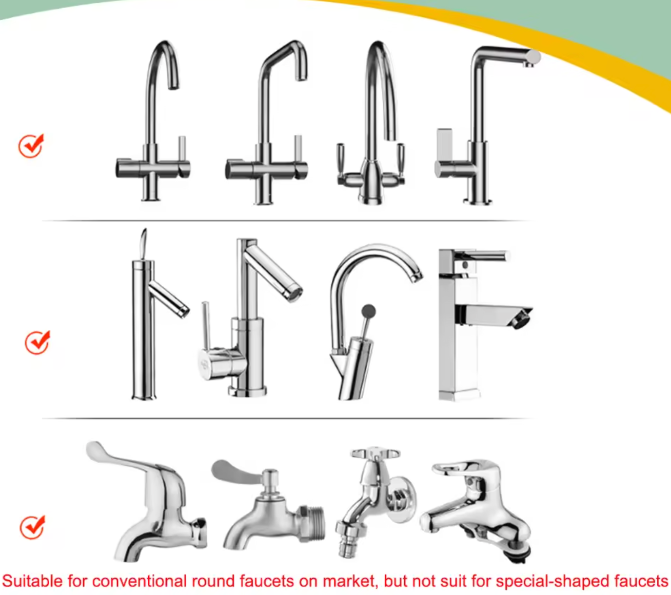 Extensor de Grifo Giratorio Inoxidable 2 modos