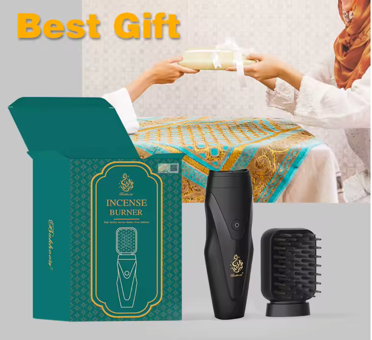 Quemador Incienso Forma Cepillo