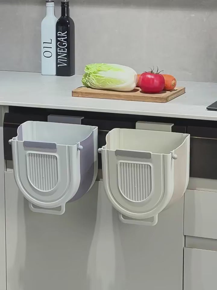 Cubo de Basura Plegable sin Taladro